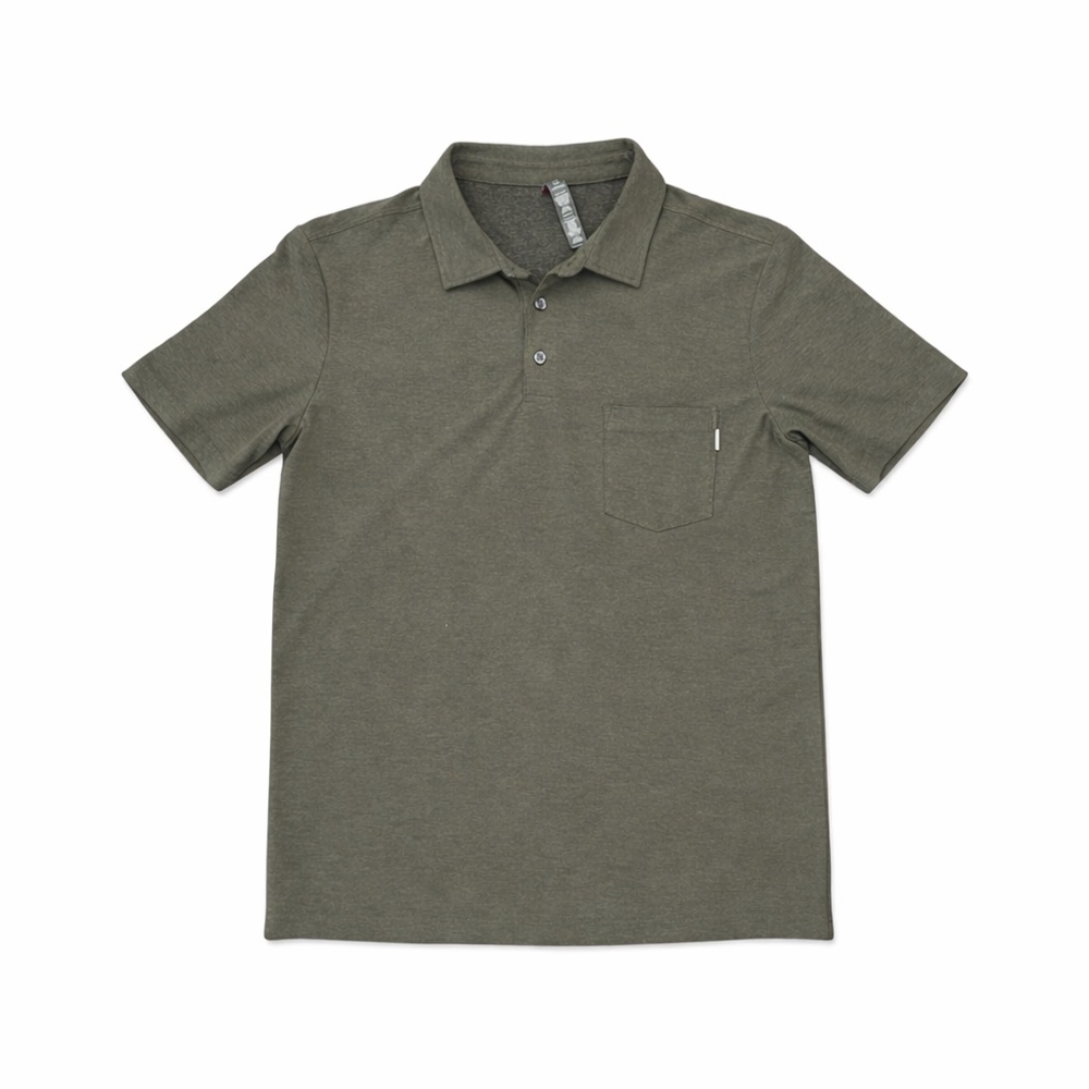 Vuori Ace Polo Olive Green, Short Sleeve Polo